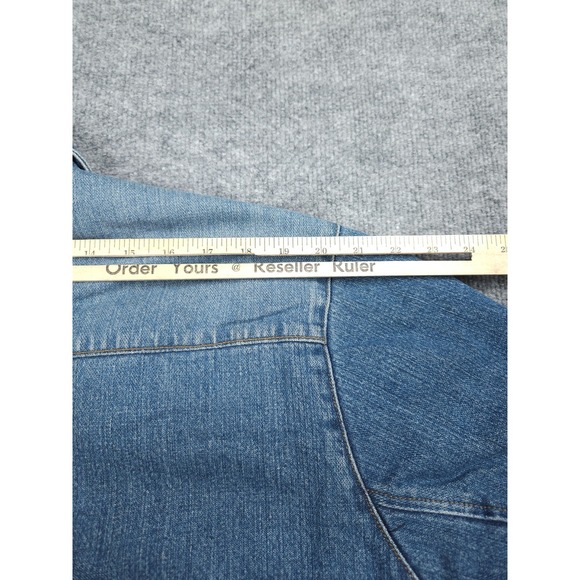 OshKosh Jean Jacket Barn Coat Men's XL Blue Denim Quilted Lined Buttons - Picture 9 of 10